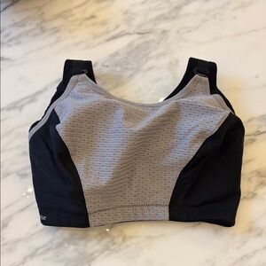 Gray and Black Sports Bra